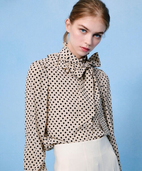 25秋冬完売品：ルルウィルビー Loulou Willoughby 鍵柄ブラウス LOULOU WILLOUGHBY（ルルウィルビー） ブラウス シャツ 「LOULOU