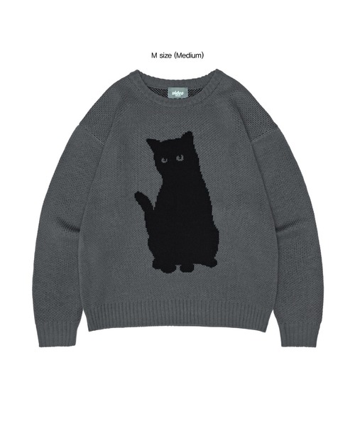 ニット セーター K-POPアイドル着用「UNISEX」VIDEO JOCKEY／blackcat
