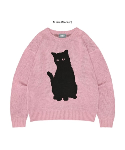 ニット セーター K-POPアイドル着用「UNISEX」VIDEO JOCKEY／blackcat