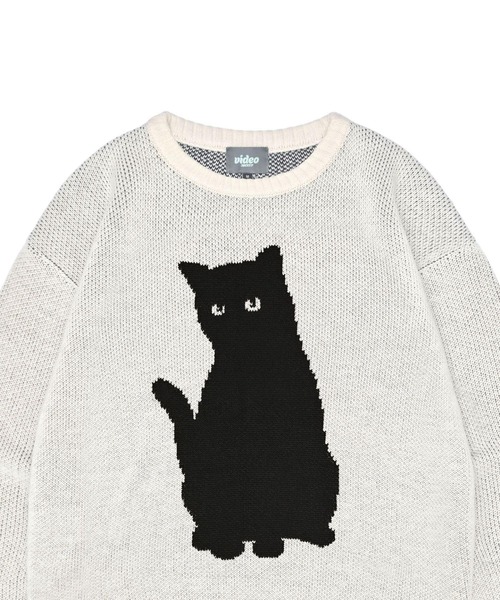 ニット セーター K-POPアイドル着用「UNISEX」VIDEO JOCKEY／blackcat