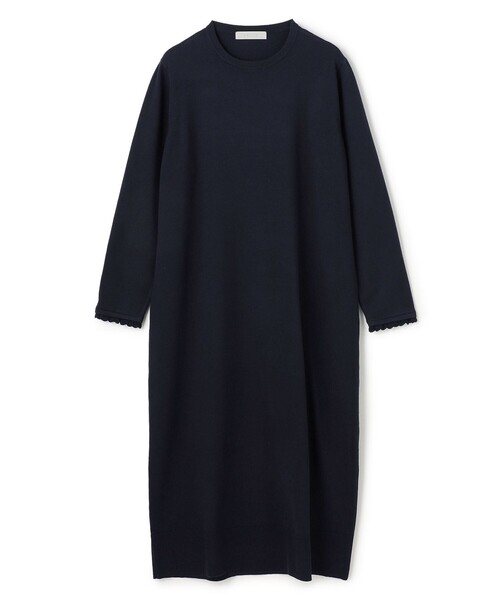 UNFILO（アンフィーロ） ワンピース フリルトリミング ニット