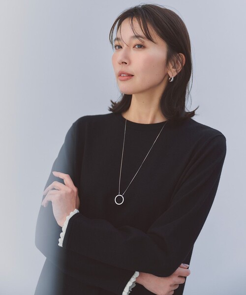 UNFILO（アンフィーロ） ワンピース フリルトリミング ニット