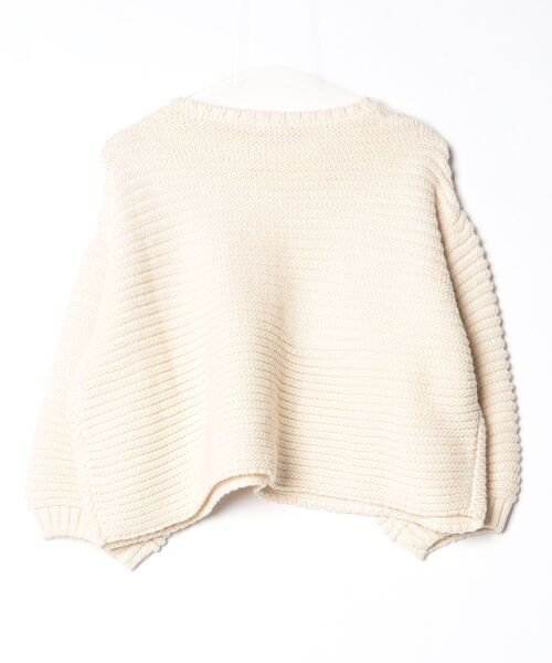 「flower」 長袖ニット - ホワイト レディース_画像2