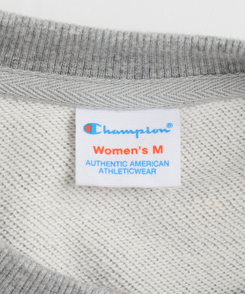 Champion (チャンピオン) ■ ③ CWSU025 SLOBE別注クルーネックスウェット REVERSE WEAVE レディース グレー M Champion（チャンピオン） トレーナー スウェット SLOBE別注 クルー