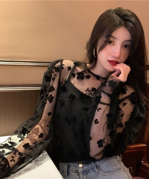 「DIAVEL」 長袖ブラウス M ベージュ レディース_画像2