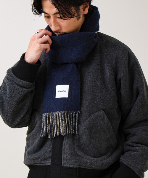 GLOSTER（グロスター） マフラー 「カシミヤブレンド」ウール