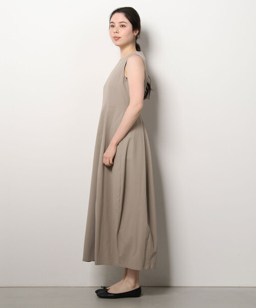 「MARW UNITED ARROWS」 ノースリーブワンピース 38 ベージュ レディースの画像