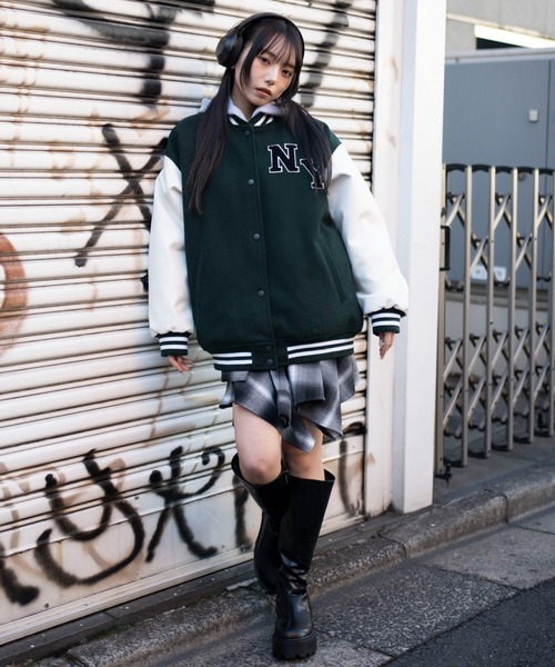 WEGO（ウィゴー） スタジャン WEGO/「25年秋冬新作」2WAYフード付き