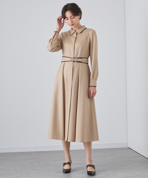 美品●アナイ　シャツ　ANAYI 36 ANAYI（アナイ） シャツワンピース 36 カーキ レディース : ZOZOTOWN