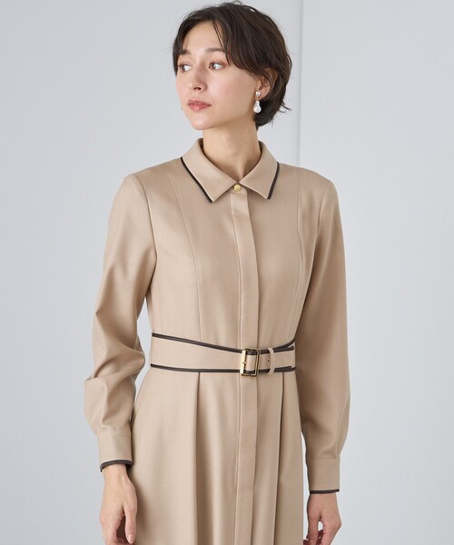 美品●アナイ　シャツ　ANAYI 36 ANAYI（アナイ） シャツワンピース 36 カーキ レディース : ZOZOTOWN