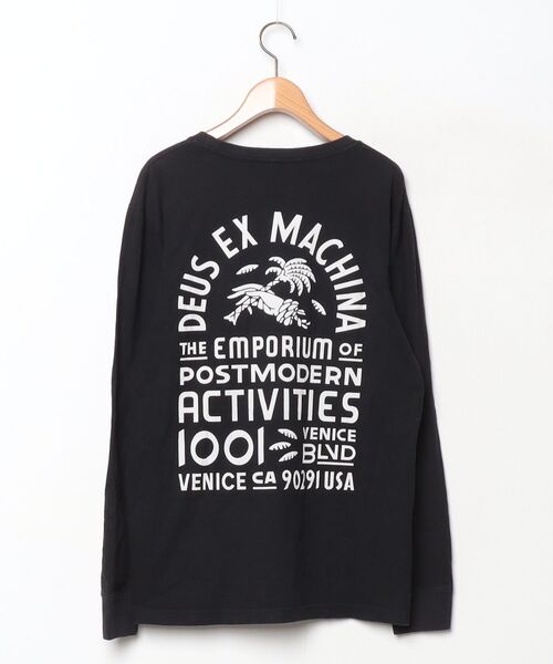 「DEUS EX MACHINA」 ワンポイント長袖Tシャツ S ブラック メンズ_画像2