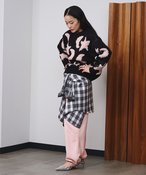 ROSE BUD（ローズバッド） ニット セーター MOTIF JACQUARD KNIT