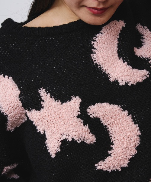 ROSE BUD（ローズバッド） ニット セーター MOTIF JACQUARD KNIT