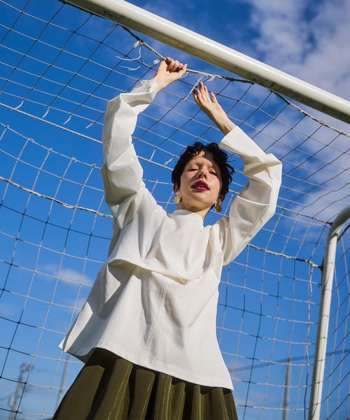 OMMO（オーエムエムオー） tシャツ TUCK LONG SLEEVE TOP レディース