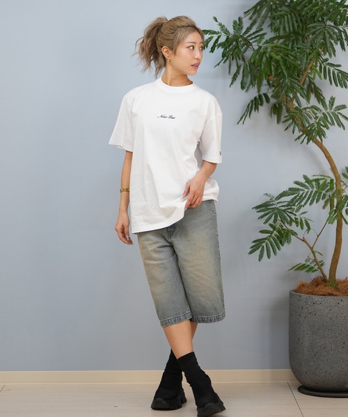 「NEW ERA」 半袖Tシャツ L ブラック レディース_画像6