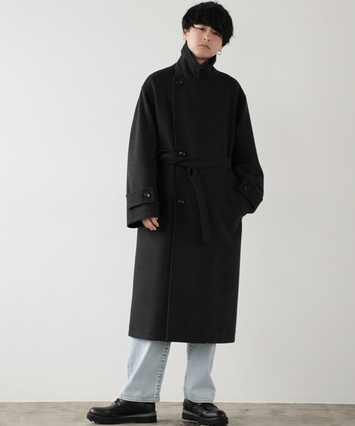 WYM LIDNM 「WYM LIDNM」 チェスターコート M ダークグレー メンズ