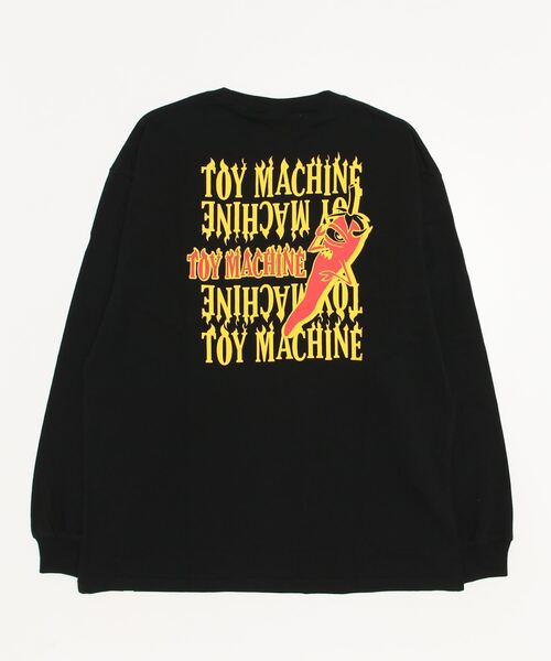 「TOY MACHINE」 長袖Tシャツ X-LARGE イエロー×ブラック メンズ_画像2