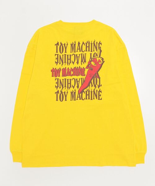 「TOY MACHINE」 長袖Tシャツ X-LARGE イエロー×ブラック メンズ_画像3