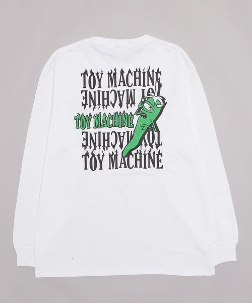 「TOY MACHINE」 長袖Tシャツ X-LARGE イエロー×ブラック メンズ_画像4