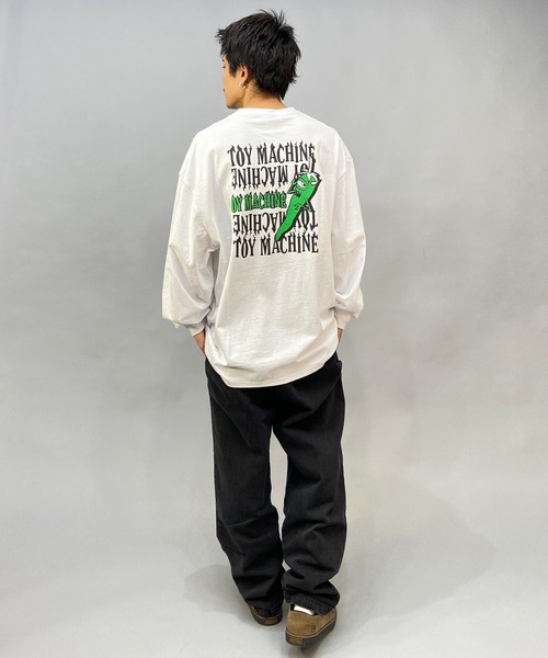 「TOY MACHINE」 長袖Tシャツ X-LARGE イエロー×ブラック メンズ_画像6