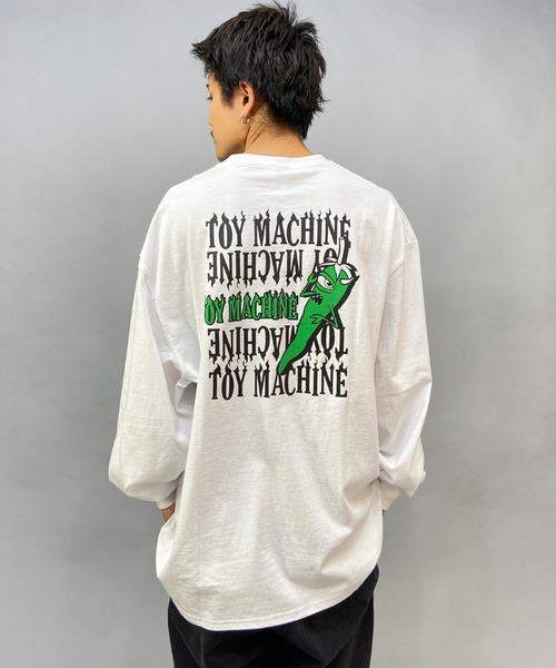 「TOY MACHINE」 長袖Tシャツ X-LARGE イエロー×ブラック メンズ_画像7