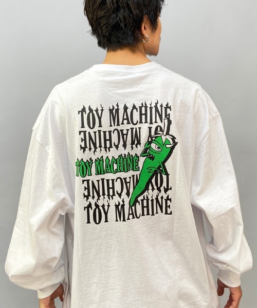 「TOY MACHINE」 長袖Tシャツ X-LARGE イエロー×ブラック メンズ_画像8