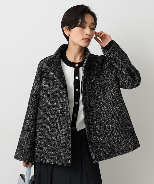 UNTITLED（アンタイトル） コート アウター 「ツイード風/スタンド