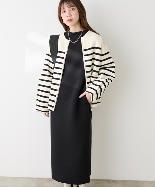 「natural couture」 長袖ワンピース FREE オフホワイト レディース_画像2