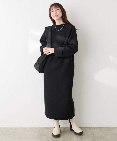 「natural couture」 長袖ワンピース FREE オフホワイト レディース_画像3