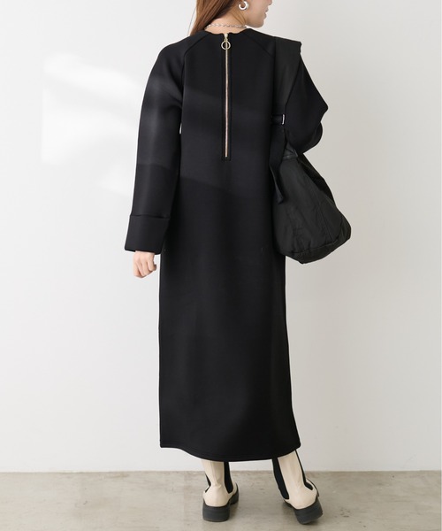 「natural couture」 長袖ワンピース FREE オフホワイト レディース_画像4