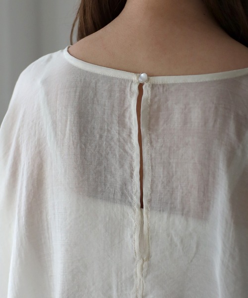 「Riberry」 長袖ブラウス MEDIUM オフホワイト レディース_画像3