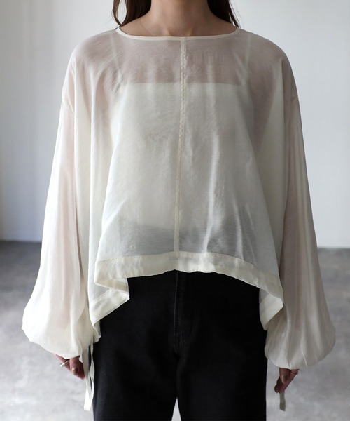 「Riberry」 長袖ブラウス MEDIUM オフホワイト レディース_画像6