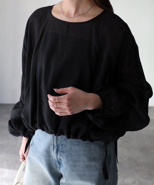 「Riberry」 長袖ブラウス MEDIUM オフホワイト レディース_画像9