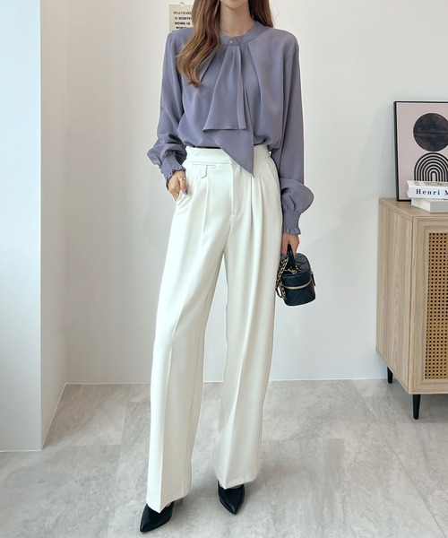 「Futier land」 長袖ブラウス LARGE ホワイト レディース_画像9