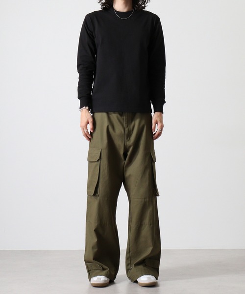 「CROSS & STITCH」 長袖Tシャツ S ネイビー メンズ_画像5