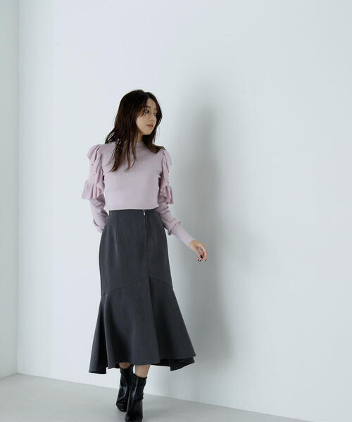 「NATURAL BEAUTY BASIC」 スカート MEDIUM オレンジ レディース_画像2