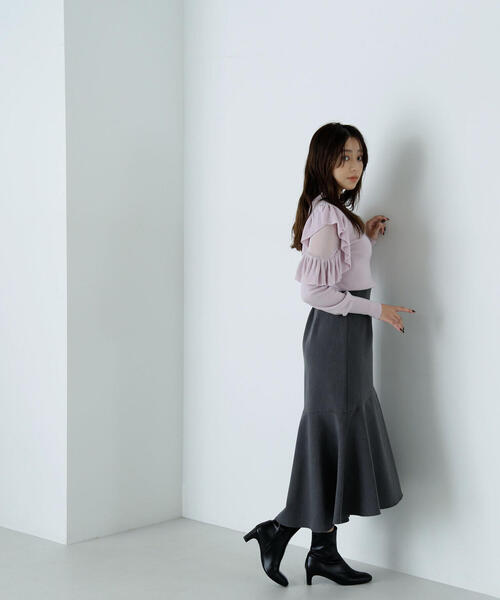 「NATURAL BEAUTY BASIC」 スカート MEDIUM オレンジ レディース_画像3