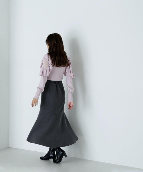 「NATURAL BEAUTY BASIC」 スカート MEDIUM オレンジ レディース_画像4