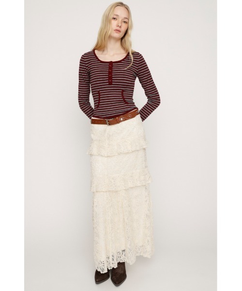 SLY（スライ） tシャツ HENLY NECK TOPS ヘンリーネックトップス 春服