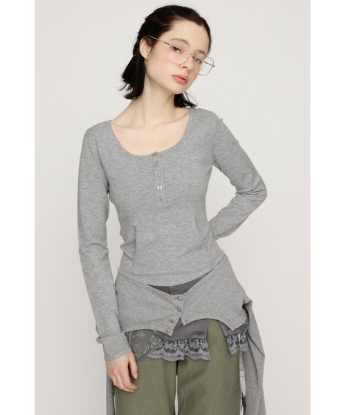 SLY（スライ） ヘンリーネック tシャツ HENLY NECK TOPS ヘンリー