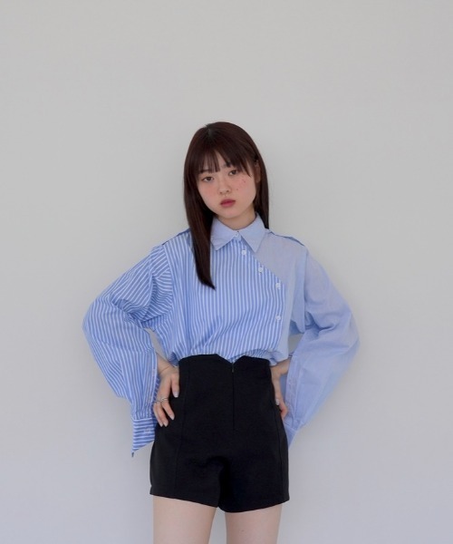 「Uenui」 長袖シャツ FREE ブラック レディース_画像6