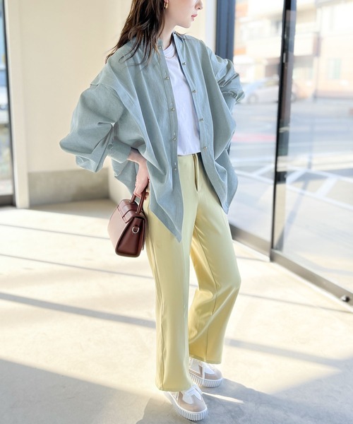 「ms+ ideal」 長袖チュニック LARGE ネイビー レディース_画像10