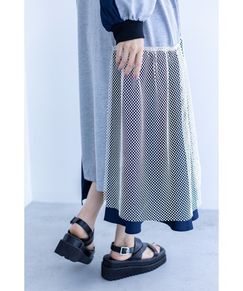 「OSMOSIS」 長袖ワンピース ONE SIZE ブラック レディース_画像7