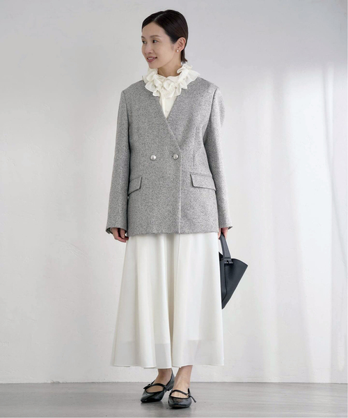 【新品タグ付】IENA ボウタイVネックブラウス IENA（イエナ） ブラウス シャツ 「追加」＆NAVYシアーボウタイ
