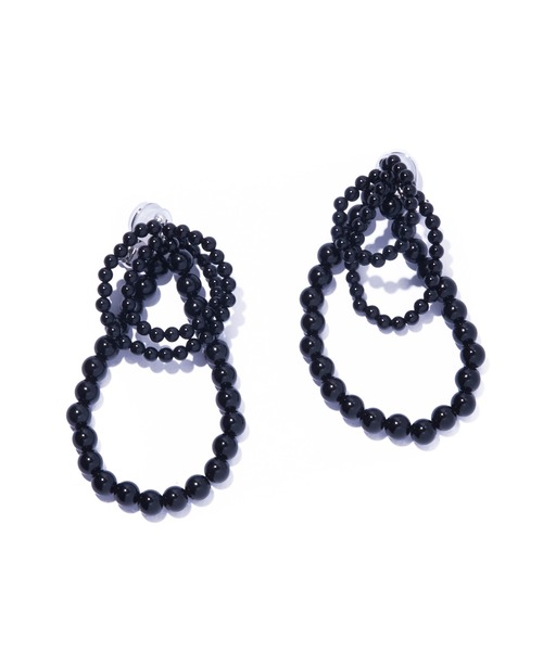 イヤリング 「IRIS 47」fabiana onyx earring/ファビアナ オニキス イヤリング レディースの画像