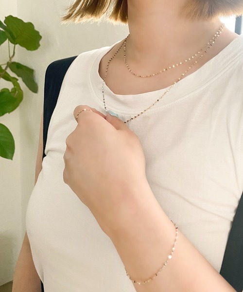 「ESTELLE」 ネックレス 40cm イエローゴールド レディース
