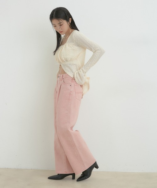 「CIMARRON」 デニムパンツ S ブラウン系その他2 レディース_画像5