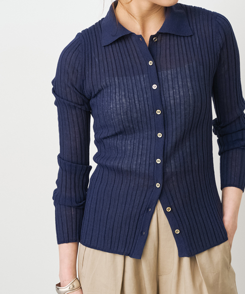 spick&span シアーポロシャツニットプルオーバー　新品未使用 手洗い可 / シアーポロシャツニットプルオーバー（ニット／セーター