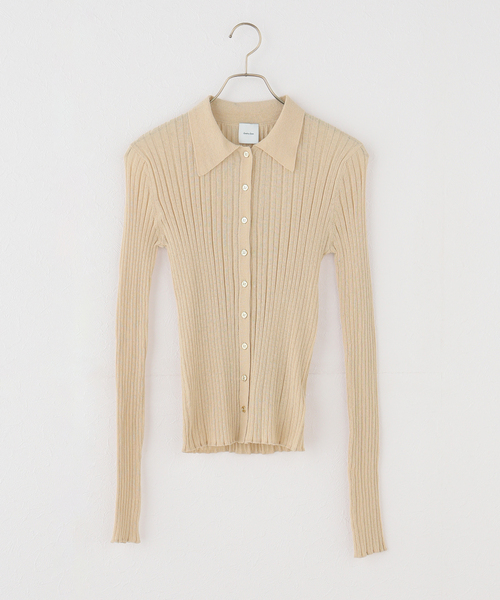 spick&span シアーポロシャツニットプルオーバー　新品未使用 定価15,400円】Spick & Spanシアーポロシャツニットプルオーバー