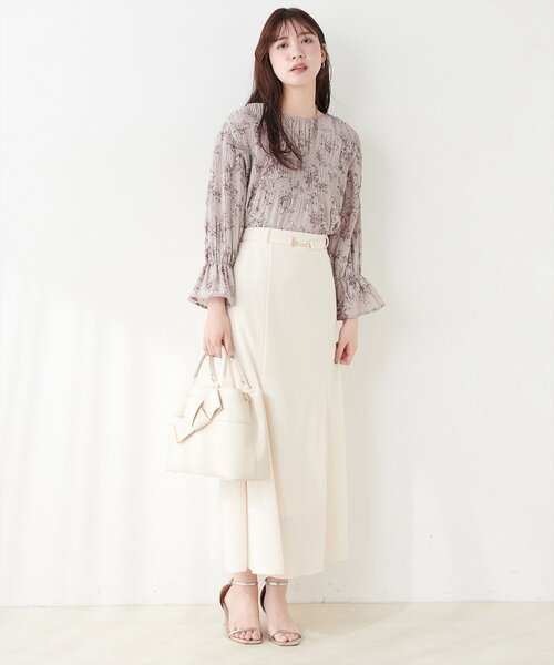 natural couture ブラウス シャツ マジョリカプリーツブラウス